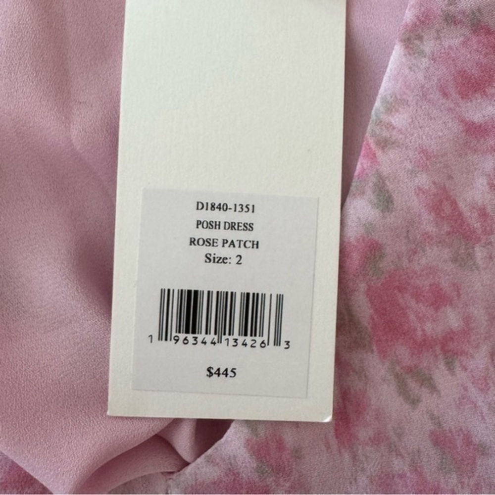 LoveShackFancy Posh‎ Pink “Rose Patch” Mini Dress… - image 6